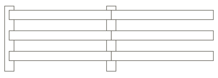 4-board fence panel diagram