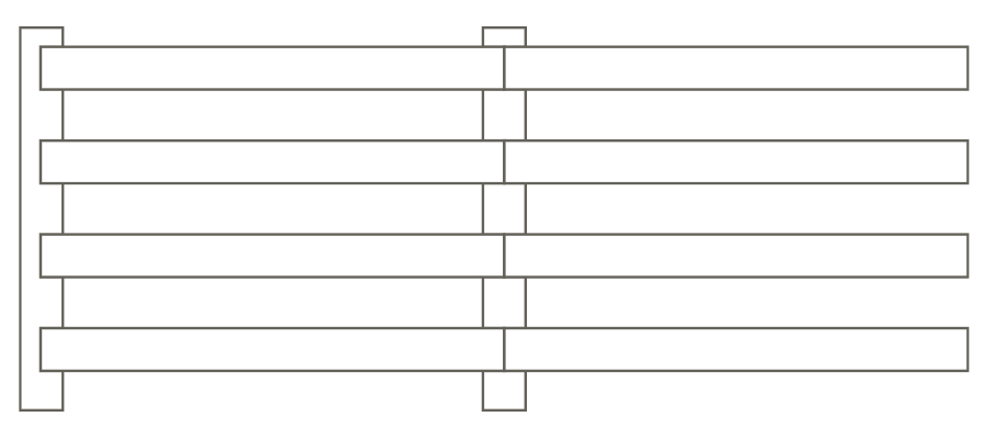 4-board fence panel diagram